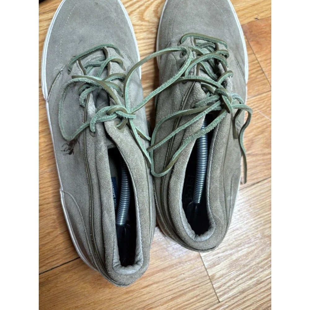Polo Ralph Lauren Sneakers Mens 13 D Faxon Mid II Olive Suede Shoes Oxford